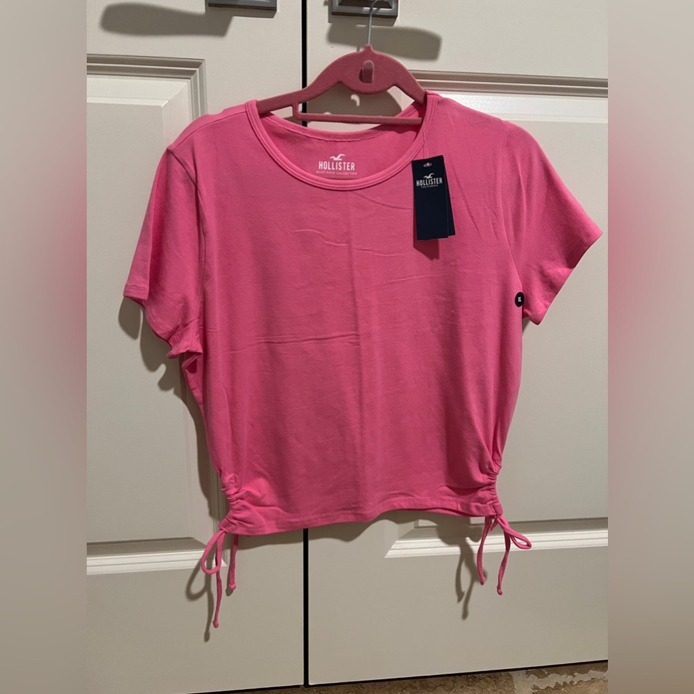 hollister cropped tee with ties NWT